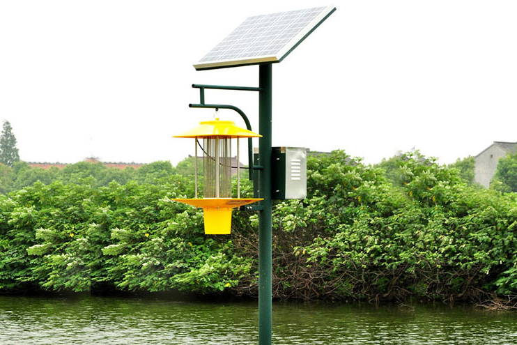 太陽能殺蟲燈入駐安遠縣石灣苗圃案例圖片